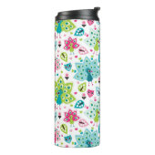 Pfauvogel und -eule thermosbecher (Nach links gedreht)