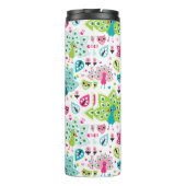 Pfauvogel und -eule thermosbecher (Rückseite)