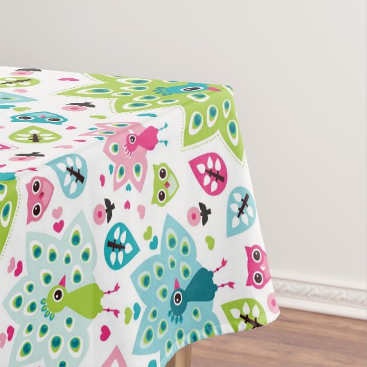 Pfauvogel und -eule tischdecke (Beispiel)