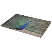 Pfauvogelanzeige Schneidebrett (Ecke)