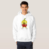 Pfeffer als Boxer mit Boxhandschuhen Hoodie (Vorne ganz)
