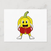 Pfeffer als Boxer mit Boxhandschuhen Postkarte (Vorderseite)