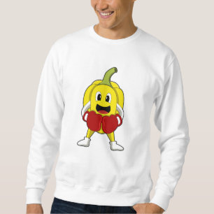 Pfeffer als Boxer mit Boxhandschuhen Sweatshirt