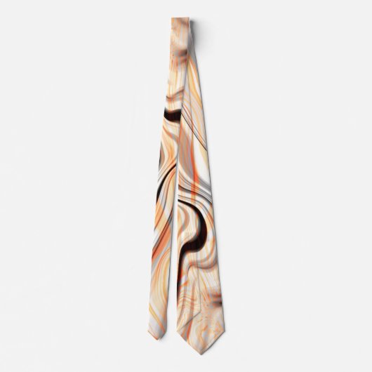 Pfeffer auf beige, braun und hellorange krawatte (Rückseite)