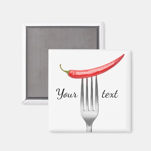 Pfeffer auf Gabel Magnet (Vorderseite/Rückseite)