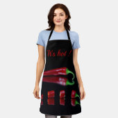 Pfeffer aus rotem Chili mit Textoberfläche Schürze (Getragen)