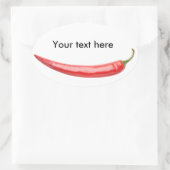 Pfeffer aus rotem Chili Ovaler Aufkleber (Tasche)