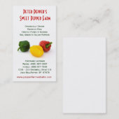 Pfeffer-Bauernhof - rote gelbe u. grüne Visitenkarte (Vorne/Hinten)