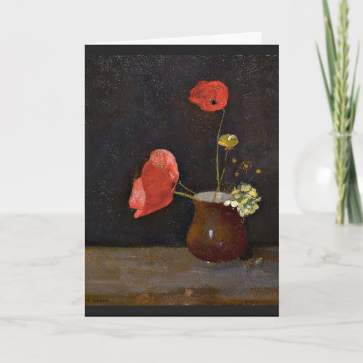 Pfeffer, Blumengemälde von Odilon Redon Karte (Vorderseite)