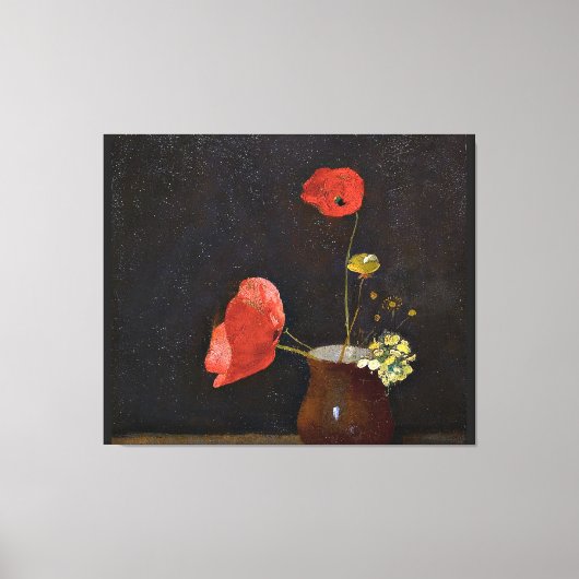 Pfeffer, Blumengemälde von Odilon Redon Leinwanddruck (Vorderseite)
