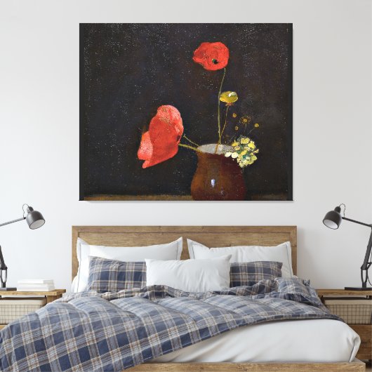Pfeffer, Blumengemälde von Odilon Redon Leinwanddruck (Insitu (Schlafzimmer))