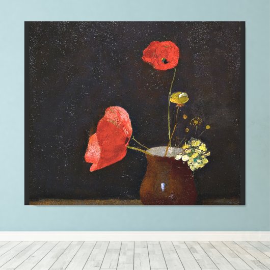 Pfeffer, Blumengemälde von Odilon Redon Leinwanddruck (Insitu (Holzboden))