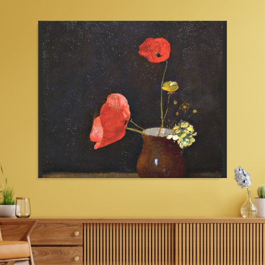 Pfeffer, Blumengemälde von Odilon Redon Leinwanddruck (Insitu (Wohnzimmer))