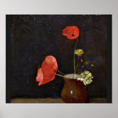 Pfeffer, Blumengemälde von Odilon Redon Poster (Vorne)