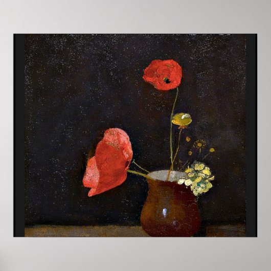 Pfeffer, Blumengemälde von Odilon Redon Poster (Vorne)