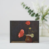 Pfeffer, Blumengemälde von Odilon Redon Postkarte (Stehend Vorderseite)