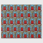 Pfeffer, das Katzenwackelpapier Geschenkpapier (Flach)