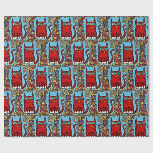 Pfeffer, das Katzenwackelpapier Geschenkpapier (Flach)