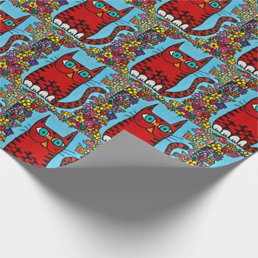 Pfeffer, das Katzenwackelpapier Geschenkpapier (Ecke)