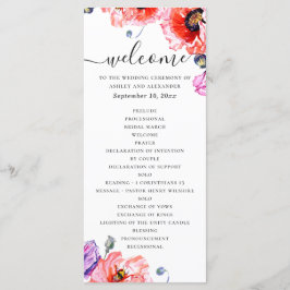 Pfeffer Elegante Hochzeit mit Rotem Blumen Programm