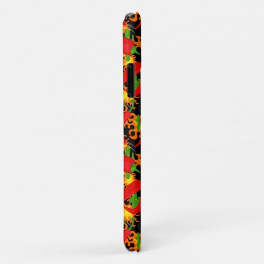 Pfeffer, Flammen und Kaktus, Chili drucken Case-Mate iPhone Hülle (Hinten/Rechts)