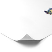 Pfeffer Hochzeitsempfang in Aquarellrot Poster (Ecke)