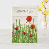 Pfeffer im Gras denken an dich Karte (Gelbe Blume)