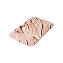 Pfeffer in beigen, gebogenen, braunen Flaschen Badematte