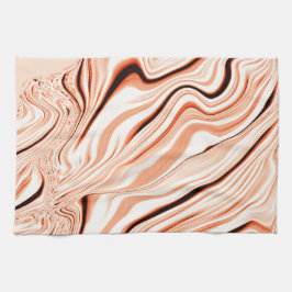 Pfeffer in beigen, gebogenen, braunen Flaschen Geschirrtuch