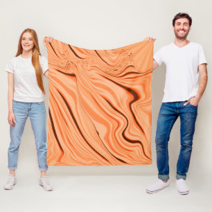 Pfeffer in orangefarbenen, gekrümmten Flaschen Fleecedecke