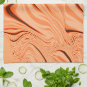 Pfeffer in orangefarbenen, gekrümmten Flaschen Geschirrtuch (Gefaltet)