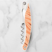 Pfeffer in orangefarbenen, gekrümmten Flaschen Kellnermesser (Vorderseite)