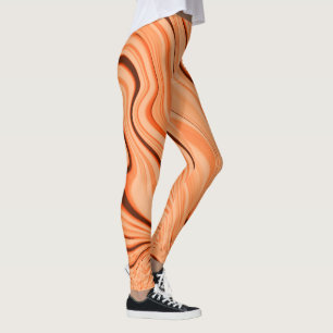 Pfeffer in orangefarbenen, gekrümmten Flaschen Leggings