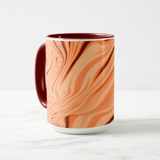 Pfeffer in orangefarbenen, gekrümmten Flaschen Tasse (Vorderseite Links)