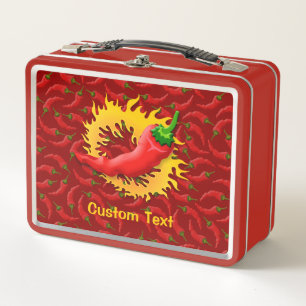 Pfeffer mit Flame Metal Lunch Box