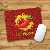 Pfeffer mit Flame Mouse Pad Mousepad
