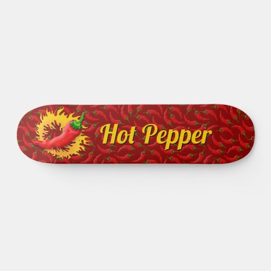 Pfeffer mit Flame Skateboard Deck (Horizontal)