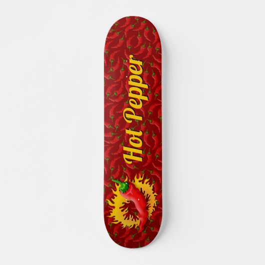 Pfeffer mit Flame Skateboard Deck (Vorne)