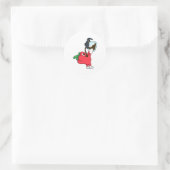 Pfeffer mit Kaffee Runder Aufkleber (Tasche)