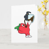 Pfeffer mit Kaffeekanne Karte (Gelbe Blume)