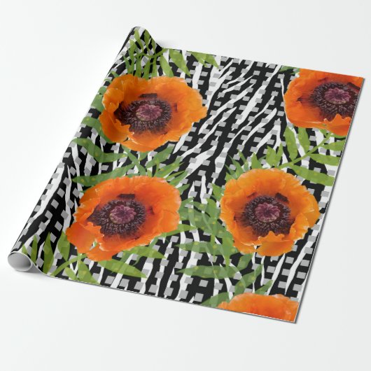 Pfeffer mit Schwarz-Weiß-Mustern Geschenkpapier (Ungerollt)