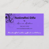 Pfeffer-Strudel-Visitenkarteschablone Visitenkarte (Rückseite)