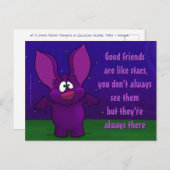 Pfeffer the Bat, w/quote postcard Postkarte (Vorne/Hinten)