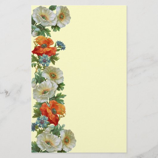 Pfeffer und Cornblumen Blumengestation Briefpapier (Vorderseite)
