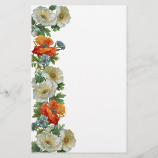 Pfeffer und Cornblumen Blumengestation Briefpapier