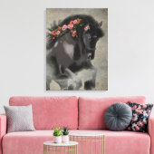 Pfeffer und die Friesian - Wrapped Canvas Leinwanddruck (Insitu (Wohnzimmer))