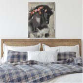 Pfeffer und die Friesian - Wrapped Canvas Leinwanddruck (Insitu (Schlafzimmer))