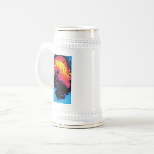 Pfeffer und Kunststoffschall Bierglas (Vorderseite Links)