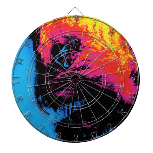 Pfeffer und Kunststoffschall Dartscheibe (vorne)