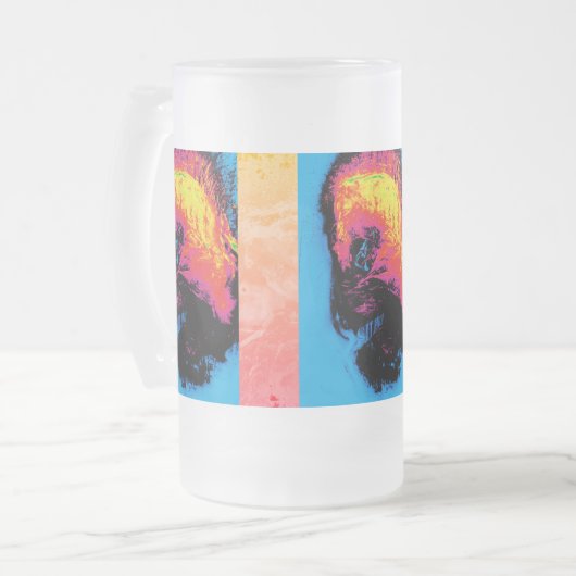 Pfeffer und Kunststoffschall Mattglas Bierglas (Vorderseite Links)